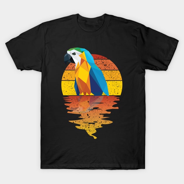 Vintage cute bird reflected on lights of moon T-Shirt by mutarek